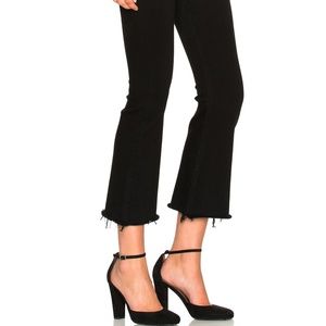 Rag & Bone 10 Inch Crop Flare Black Denim Jeans